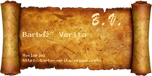Barhó Verita névjegykártya